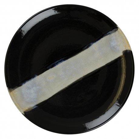 Assiette plate - Porcelaine Ø.27 cm - Circé - Sans aile - Noir et nacre