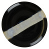 Assiette plate - Porcelaine ø 27 cm - Circé - Sans aile - Noir et nacre