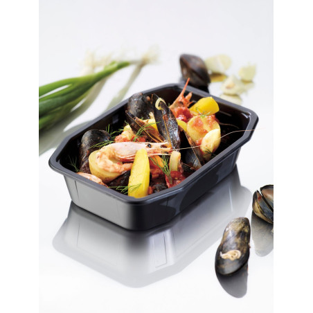 Barquette scellable 840 ml - 21,5x14,8x4 cm - noir