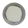 Assiette creuse - Porcelaine ø 25 cm - Nyx - Blanc, bleu et argent