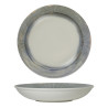 Assiette creuse - Porcelaine ø 25 cm - Nyx - Blanc, bleu et argent