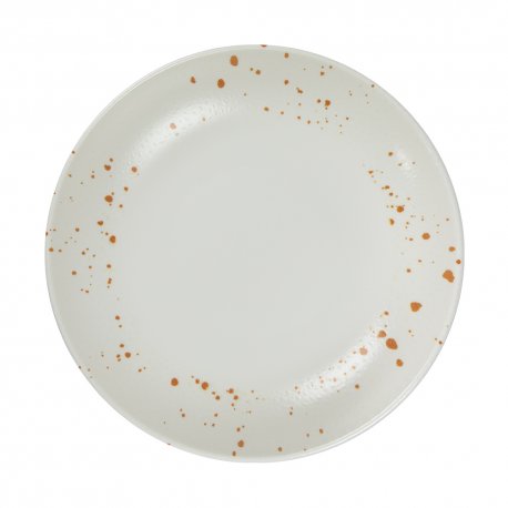 Assiette creuse - Porcelaine Ø.25 cm - Hermès - Orange et blanc