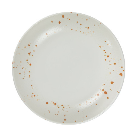 Assiette creuse - Porcelaine ø 25 cm - Hermès - Orange et blanc
