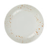 Assiette creuse - Porcelaine ø 25 cm - Hermès - Orange et blanc