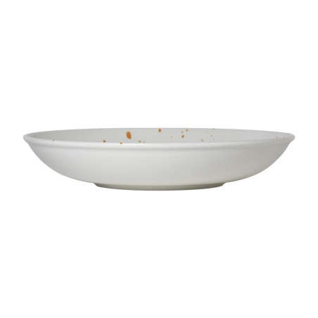Assiette creuse - Porcelaine ø 25 cm - Hermès - Orange et blanc
