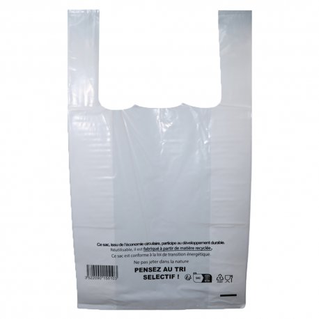 Sac à bretelles - épaisseur 50u - 260/(60+60)x450 mm - plastique transparent - prix au carton de 500
