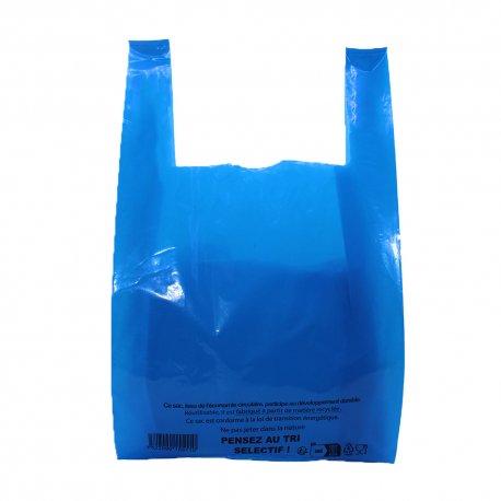 Sac à bretelles réutilisable - Plastique bleu