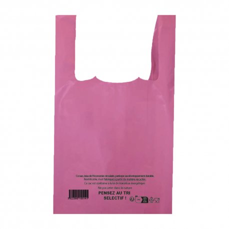 Sac à bretelles réutilisable - Plastique rose