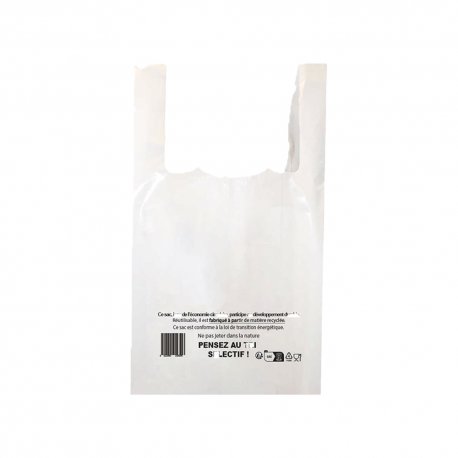 Sac à bretelles réutilisable - Plastique blanc