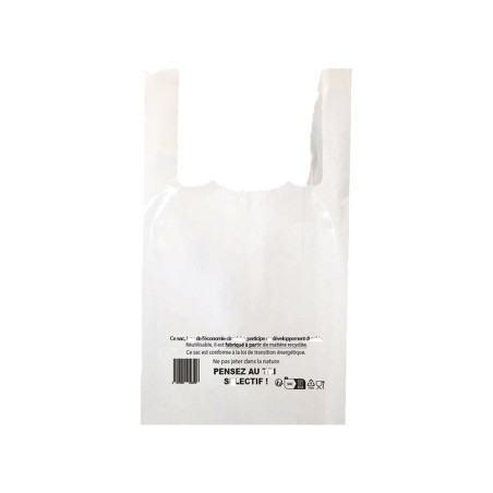 Sac à bretelles réutilisable - Plastique blanc