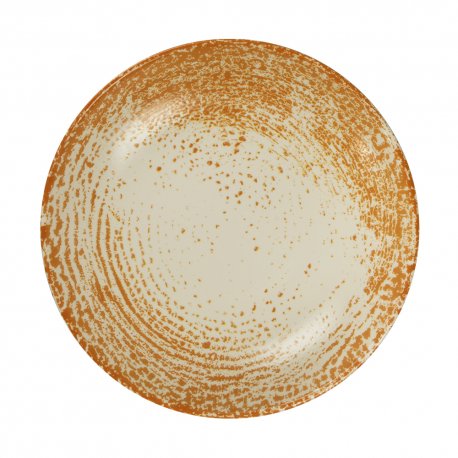 Assiette creuse - Porcelaine 25 cm - Pan - Orange Manufacture de Digoin