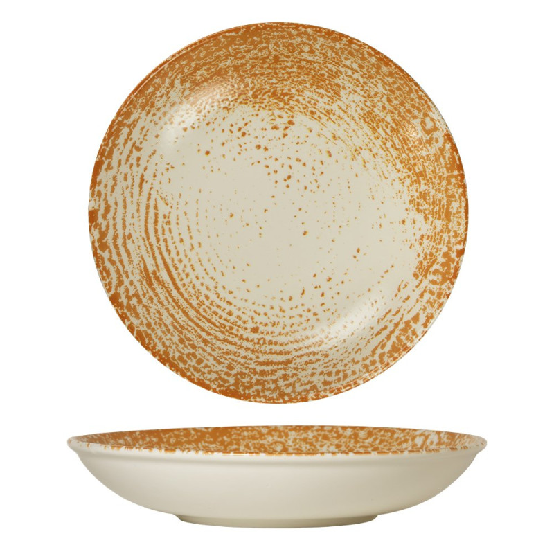 Assiette creuse - Porcelaine ø 25 cm - Pan - Orange
