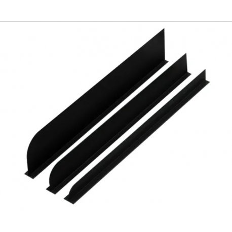 Socle séparateur vitrine 90x750 mm - Noir