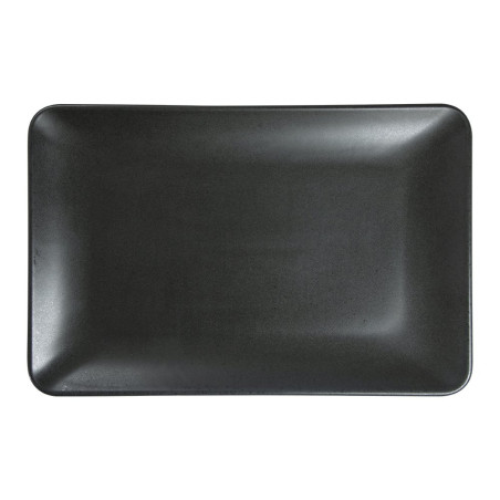Assiette rectangulaire - Porcelaine 30x20 cm - Arès - Noir mat