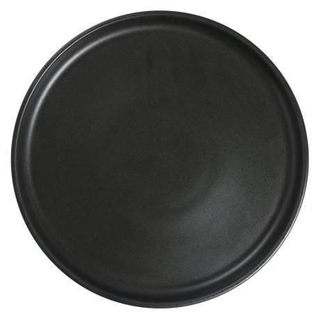 Assiette bord droit - Porcelaine Ø.27 cm - Arès - Bord droit - Noir mat