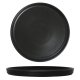 Assiette bord droit - Porcelaine Ø.27 cm - Arès - Bord droit - Noir mat
