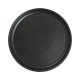 Assiette bord droit - Porcelaine Ø.21 cm - Arès - Bord droit - Noir mat