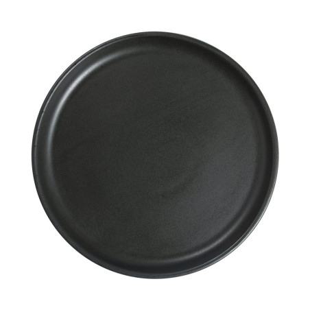 Assiette bord droit - Porcelaine  ø 21 cm - Arès - Bord droit - Noir mat