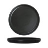 Assiette bord droit - Porcelaine  ø 21 cm - Arès - Bord droit - Noir mat