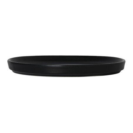 Assiette bord droit - Porcelaine  ø 21 cm - Arès - Bord droit - Noir mat