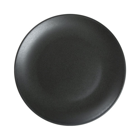 Assiette plate - Porcelaine ø 21 cm - Arès - Sans aile - Noir mat