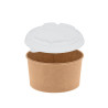 Boîte à salade 960 ml - ø15x7,9 cm - Kraft brun - 300 pièces