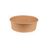 Boîte à salade 500ml Ø15x5 cm en kraft brun