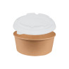 Boîte à salade 780ml Ø15x6,1 cm en kraft brun - 300 pièces