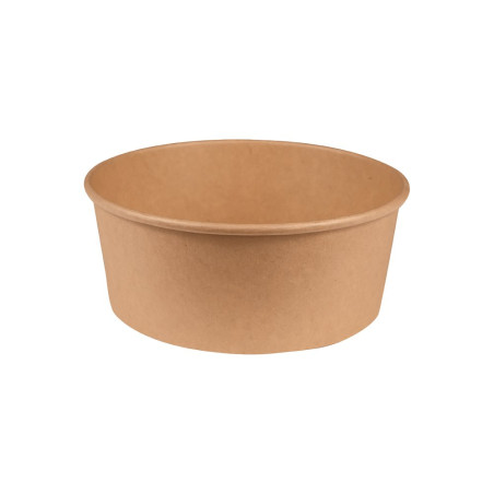 Boîte à salade 780ml Ø15x6,1 cm en kraft brun