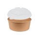 Couvercle pour boîte à salade 780ml Ø15 cm cm en kraft brun