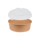 Couvercle pour boîte à salade 780ml Ø15 cm cm en kraft brun