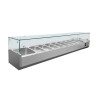 Vitrine pour meuble à pizza +2° à +10°C - 9 bacs GN 1/3 - 2000x400x440 mm