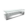 Vitrine pour meuble à pizza +2° à +10°C - 6 bacs GN 1/3 - 1500x400x440 mm