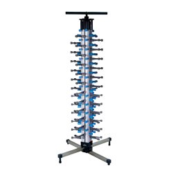 Support d’assiettes + roulettes - pour 48 assiettes