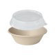 Bagasse bol évasé 1000 ml BioPak - 19,4x19,4x6 cm - couvercle en option