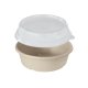 Bagasse bol droit 900 ml BioPack - 19,4x19,4x5,3 cm - Couvercle en option