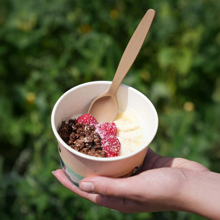 Cuillère à dessert 11cm réutilisable et biosourcée Moom - Fibre de canne