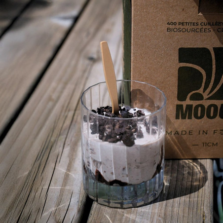 Cuillère à dessert 11cm réutilisable et biosourcée Moom - Fibre de canne