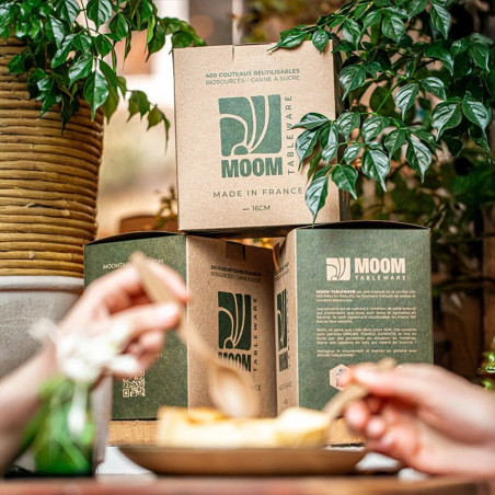 Cuillère à dessert 11cm réutilisable et biosourcée Moom - Fibre de canne