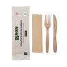 Kit de couverts 3/1 réutilisables et biosourcés Moom - Fibre de canne