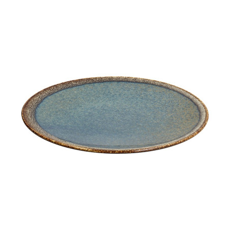 Assiette plate ø 27 cm Bloom - Porcelaine- Bleu / Marron
