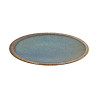 Assiette plate ø 27 cm Bloom - Porcelaine- Bleu / Marron