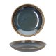 Assiette creuse ø 26 cm Bloom - Porcelaine- Bleu / Marron