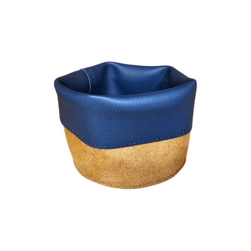 Panière Nordik ø 14x10 cm  en cuir synthétique Sonotan® - Encre