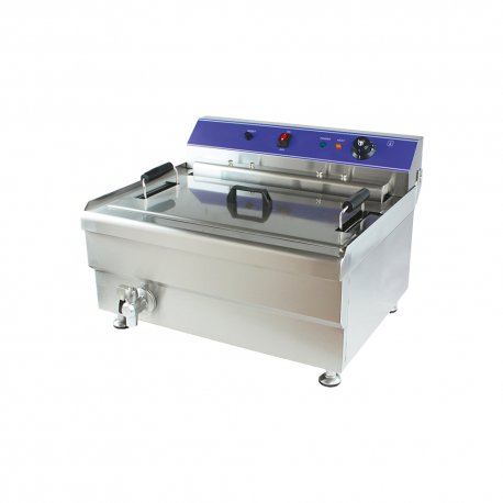 Friteuse à beignets 36L à poser avec robinet 400V Tri - 600x550x420 mm