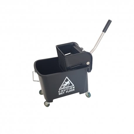 Chariot double seau + presse - 28x71x60 cm