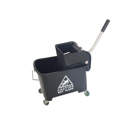 Chariot double seau + presse - 28x71x60 cm