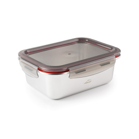 Conteneur rectangulaire Ecoinox 260 ml  en inox 18/10 micro-ondable - Avec couvercle