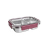 Conteneur inox  TwoGo - 2 compartiments - 450/280 ml micro ondable - Avec couvercle