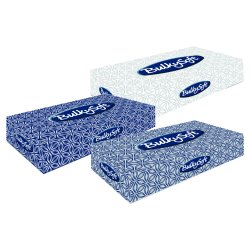 Mouchoir blanc - boîte rectangulaire de 100 mouchoirs - 2 plis - 21x21cm